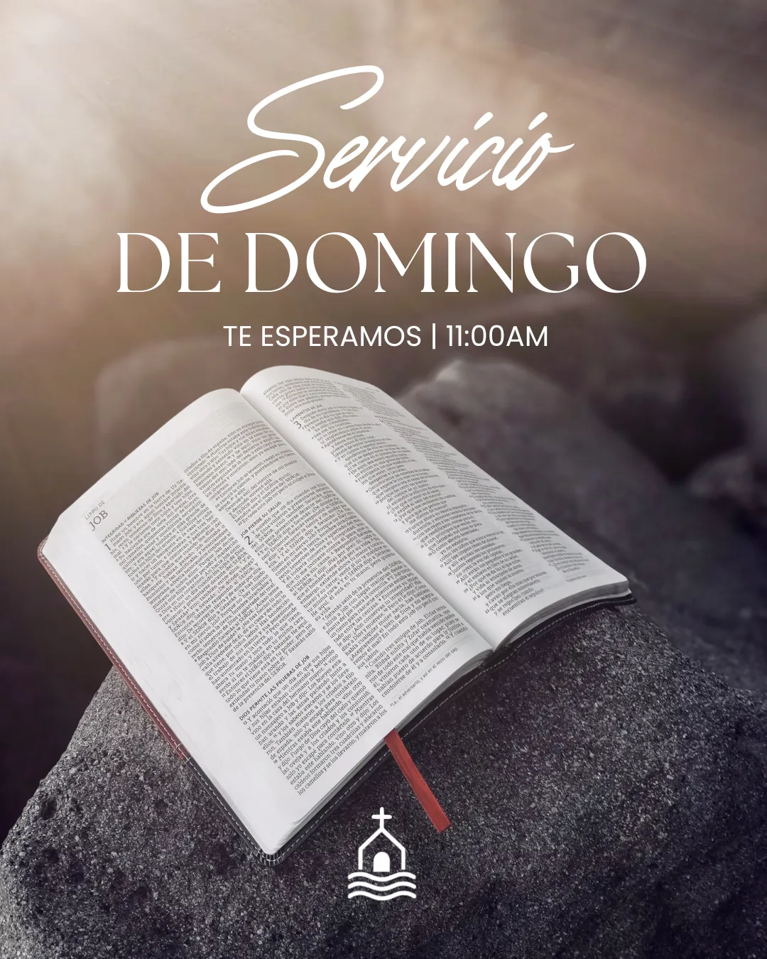 Servicio de domingo, te esperamos 11:00 am